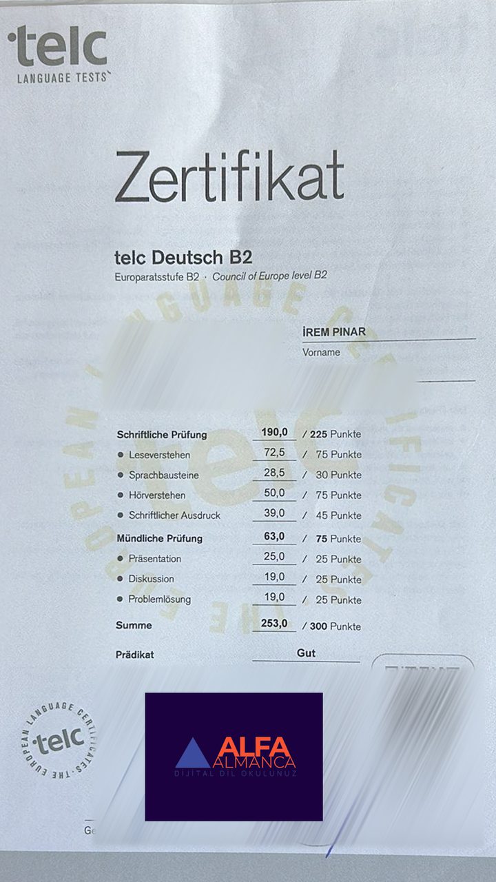 Öğrenci başarı sertifikası
