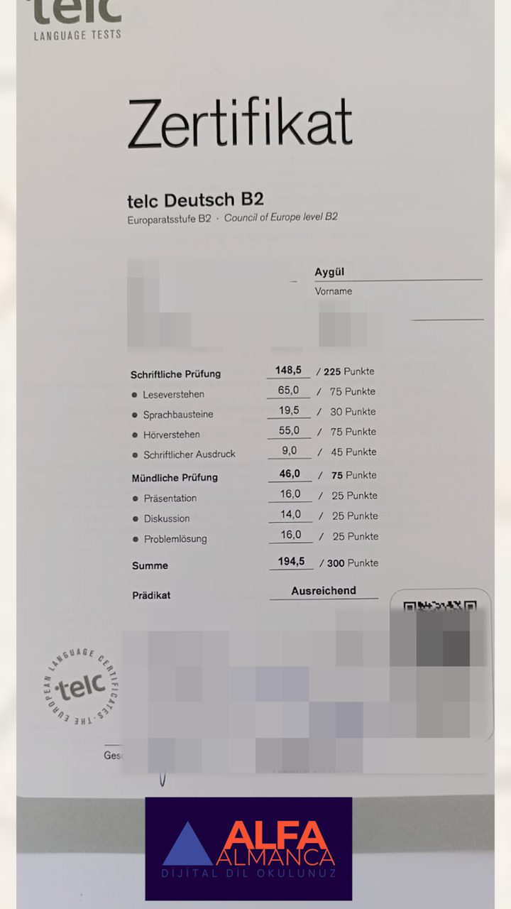 Öğrenci başarı sertifikası